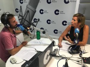Cristina Larráyoz hablando de apuestas deportivas en cope navarra